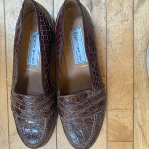 Pino Giardini Italian Crocodile Loafers